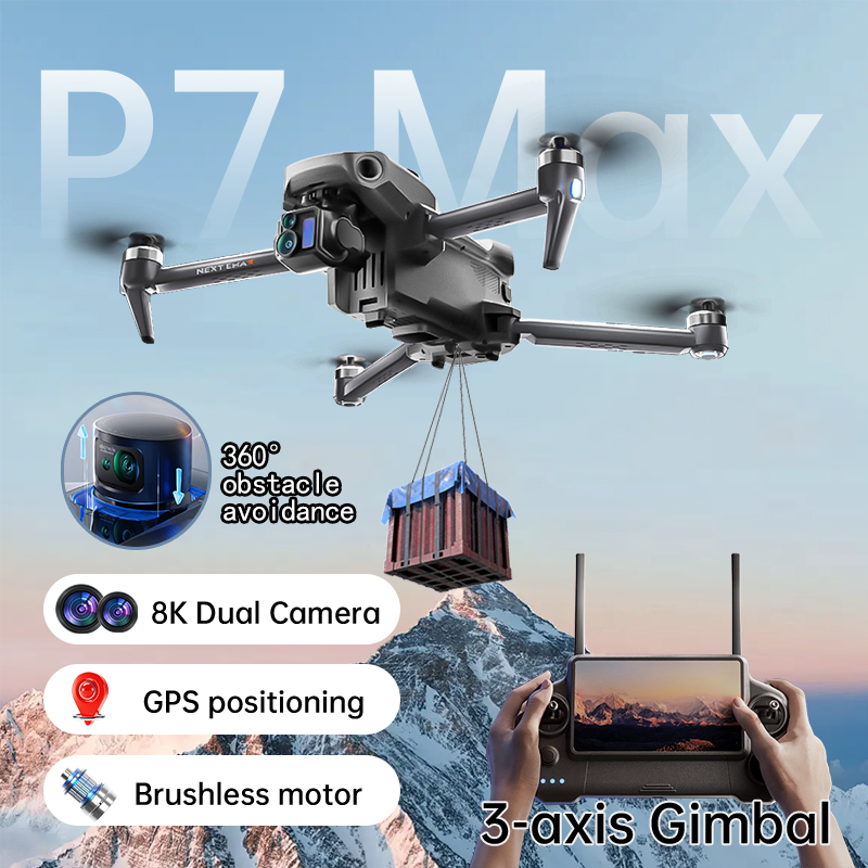 Drone Gimbal 3 Axis - NEW P7 Max 드론 8K 카메라