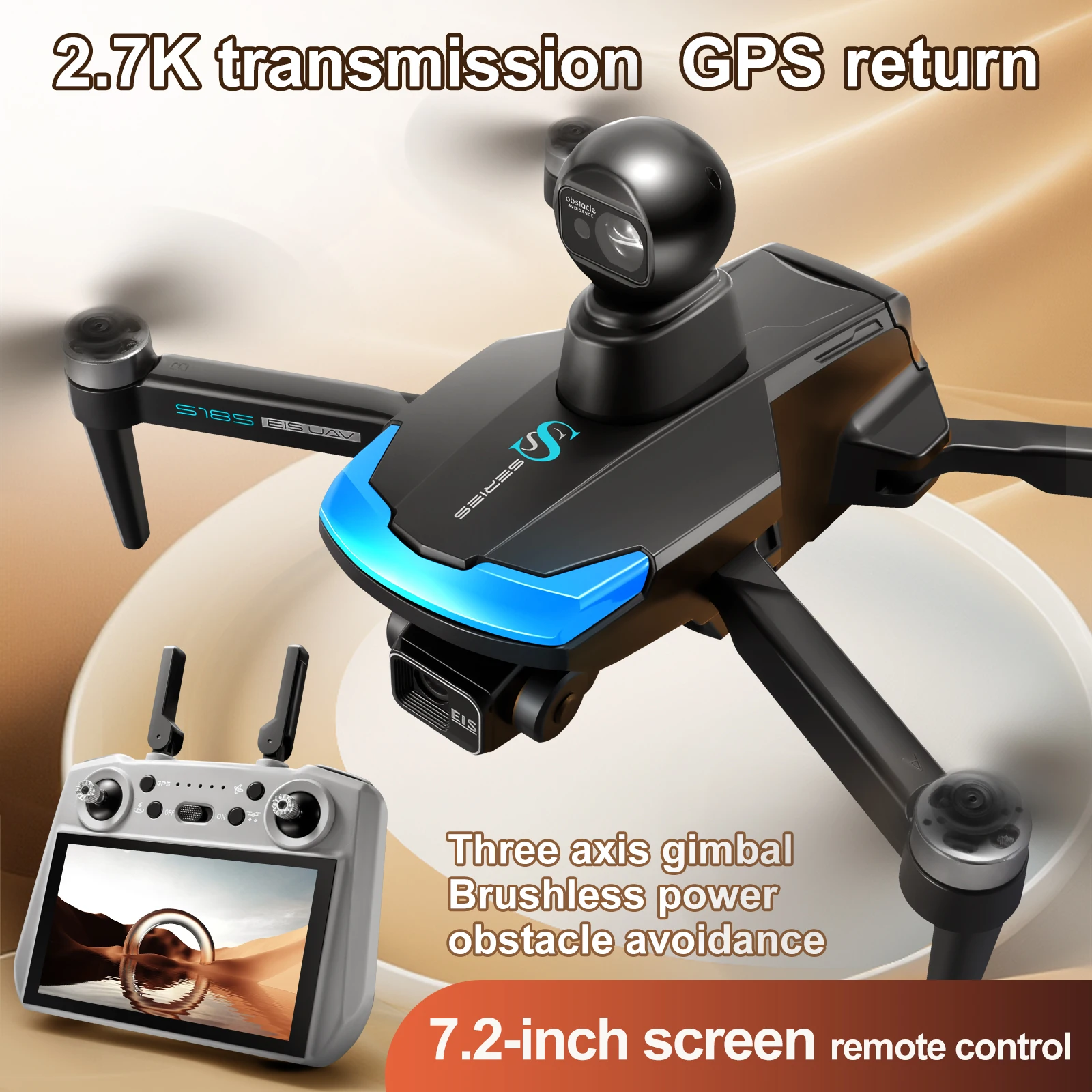 S185 전문 드론 2.7K HD 듀얼 카메라 터치 스 - Drone Gimbal 3 Axis 리뷰 및 가격